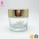 Glass Cosmetic Jars with Golden Lip for Wholesale