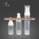 Factory Price Free Sample Skin Care Packaging Transparent White Slim Cosmetic Plastic 15ml 30ml 50ml Airless Pump Bottle