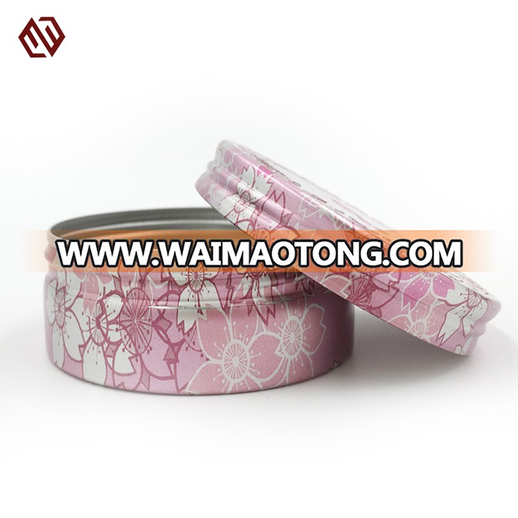 SGS Approved customized embossing printing aluminum cosmetic jars for moisturizing cream