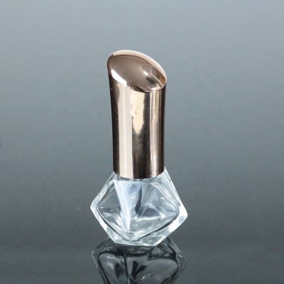 Fancy custom unique shape nail polish bottle cap and brush 10ml gel nail polish bottle (NG21)