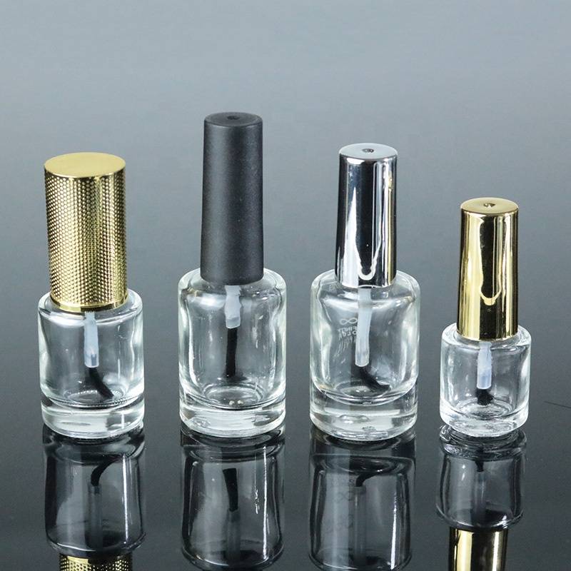 custom print 5ml 10ml 15ml empty round gel nail polish bottle and cap (NG03)