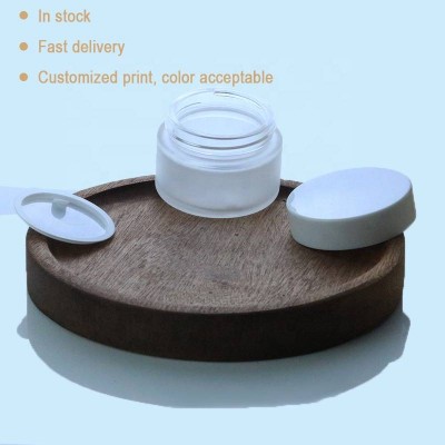 Luxury Frosted 5ml 10ml 15ml 20ml 30ml 50ml Small Glass Concentrate Jars With White Lid (gjm22)