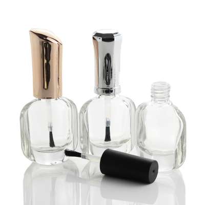 12ml Cute clear gel nail polish bottle glass with brush cap (NG12)